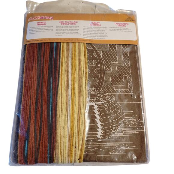 Sunset Stitchery "American Heritage" Needlepoint Kit 16x20 Sealed Vintage 1977 - Picture 3 of 14